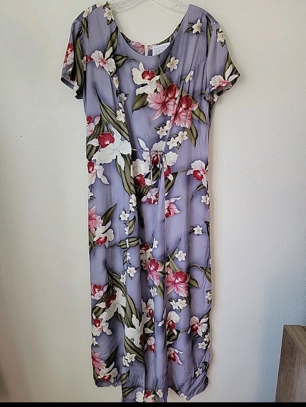 Vintage Liberty House Tied Back Hawaiin Dress In Purple